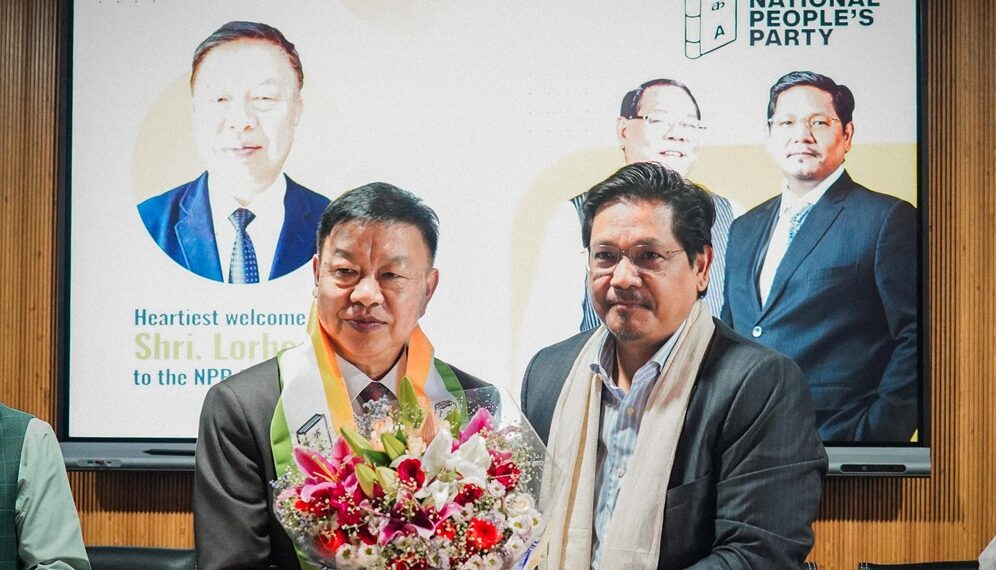 Former Manipur MP Lorho S Pfoze joins NPP, welcomed by party chief Conrad in Shillong