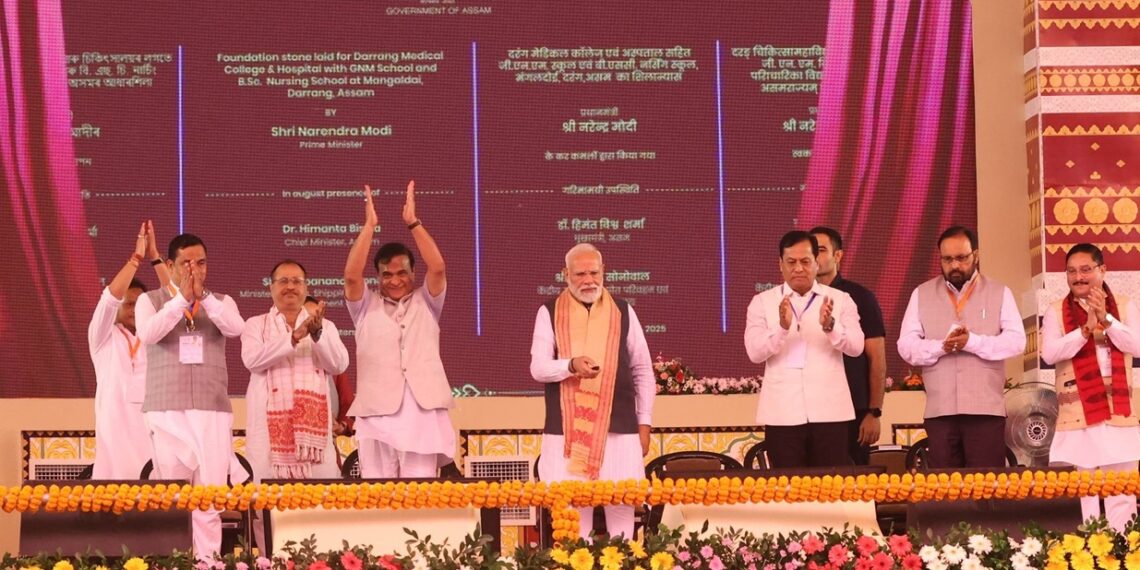 PM launches Rs 6,300-crore health, infrastructure projects in Assam’s Darrang