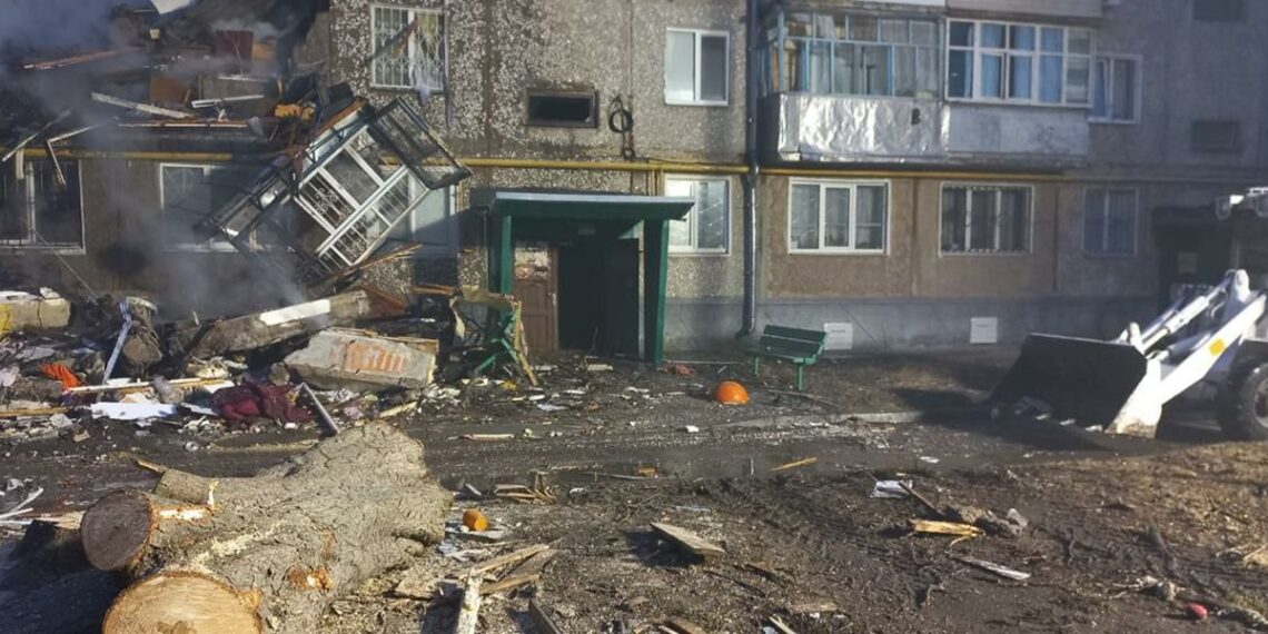 A file image showing devastation in Ukraine following a Russian shelling attack