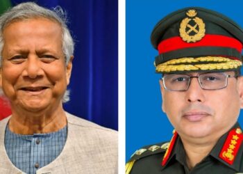 Chief Adviser Mohammad Yunus and Amry chief General Waker-uz-Zaman