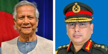 Chief Adviser Mohammad Yunus and Amry chief General Waker-uz-Zaman