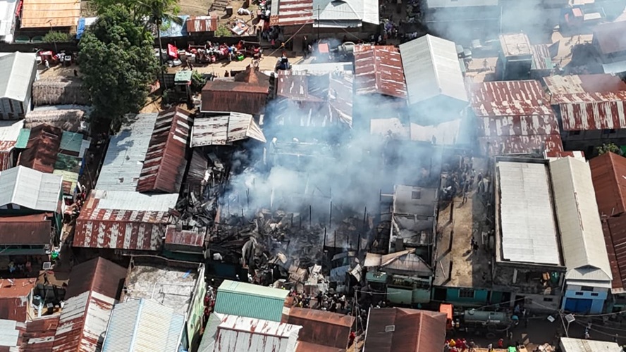 Ten houses destroyed in massive fire at Manipur’s Moreh town