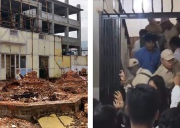 Students storm PDA office in Shillong over demolition of Manipur Rajbari