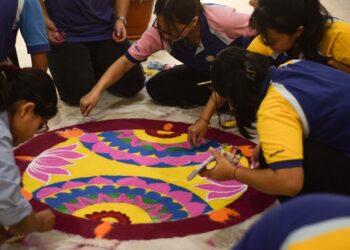 Assam down town University celebrates Pre-Diwali with rural connect and festive cheer