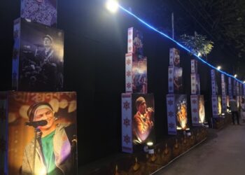 Assam’s Sevak Sangha honours Zubeen Garg with 150-photo tribute during Kali Puja
