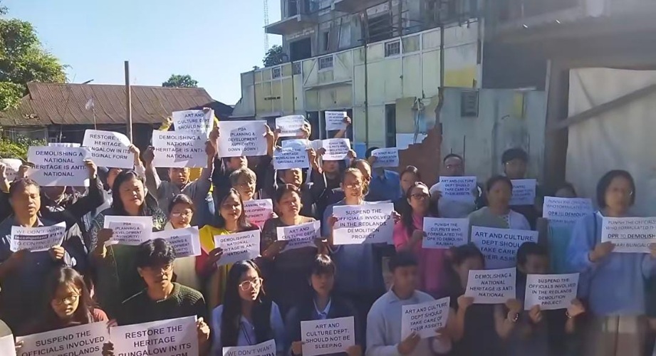 Protests intensify over demolition of historic Manipur Rajbari in Shillong