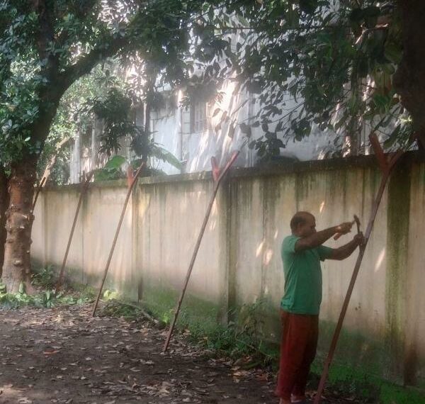 Concertina-wired fencing for Dhaka Cantonment officers’ mess where 24 ICT-charged Army officers will be lodged