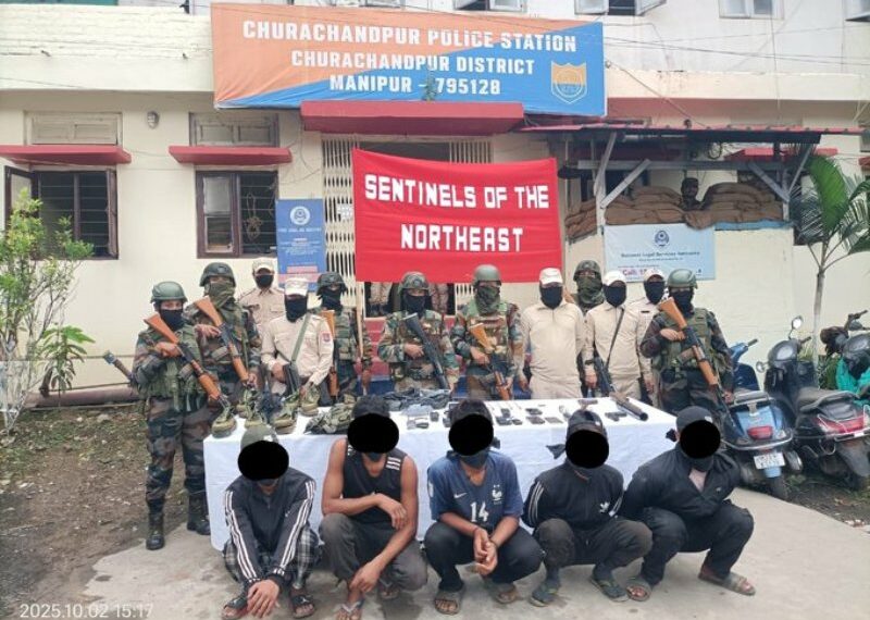 Security forces apprehend 10 militants from 3 districts of Manipur