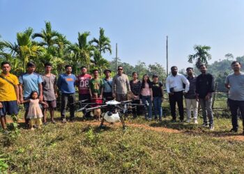 Meghalaya tests drone spraying to tackle bud rot in arecanut plantations