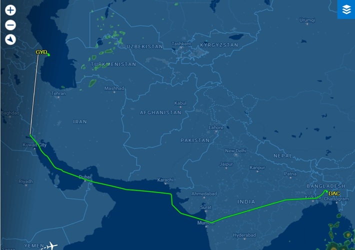 What cargo did Antonov-124 aircraft offload at Dhaka airport on Nov 3?