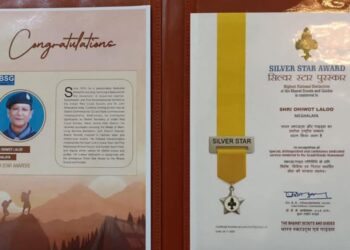 Meghalaya’s Ohiwot Laloo honoured with BSG Silver Star Award