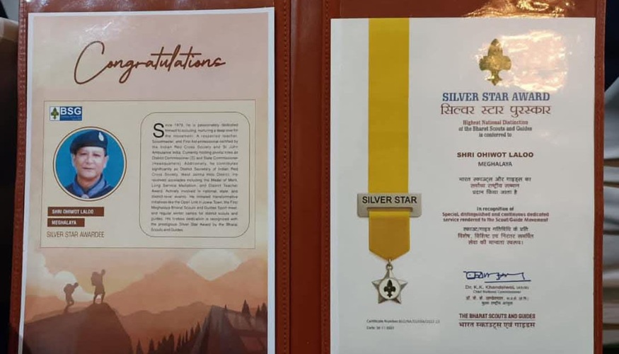 Meghalaya’s Ohiwot Laloo honoured with BSG Silver Star Award