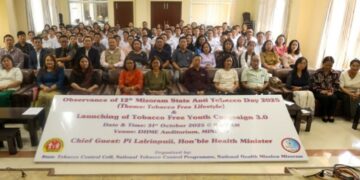 Mizoram launches ‘Tobacco-Free Youth Campaign 3.0’ to curb rising addiction among students