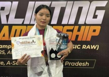 Arunachal Pradesh: Athlete Basanti Thriju bags gold in state-level powerlifting c’ship