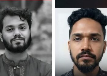 Sharif Osman Hadi (L) and Faisal Karim Masud