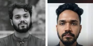 Sharif Osman Hadi (L) and Faisal Karim Masud