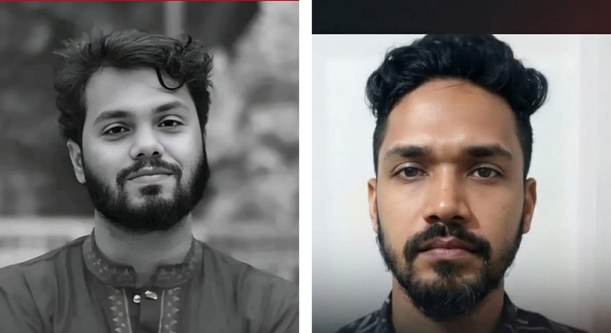 Sharif Osman Hadi (L) and Faisal Karim Masud