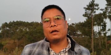 JNC president Sambormi Lyngdoh speaks to the media after meeting Matsiewdor War Nongbri