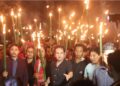 Tribal student bodies hold torch rallies across Tripura over Kokborok script remarks