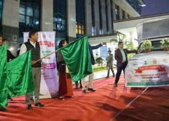 Arunachal Pradesh CM flags off state’s first-ever cut flower consignment to Guwahati