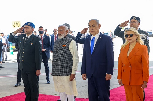PM Modi arrives in Israel for two-day state visit; receives Guard of Honour
