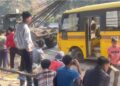 Meghalaya: Truck rams school bus in Byrnihat, one student dead, several injured