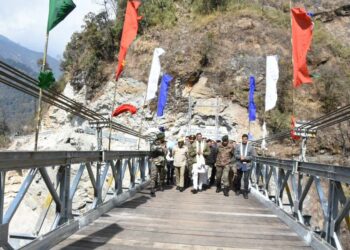 Union Minister Sanjay Seth inaugurates 400-ft Taram Chu bridge in North Sikkim