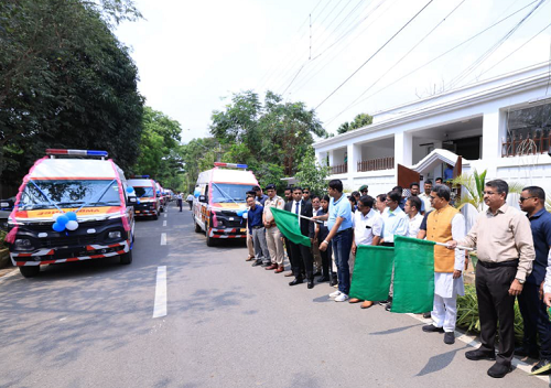 24 Basic Life Support ambulances flagged-off in Tripura to improve emergency response