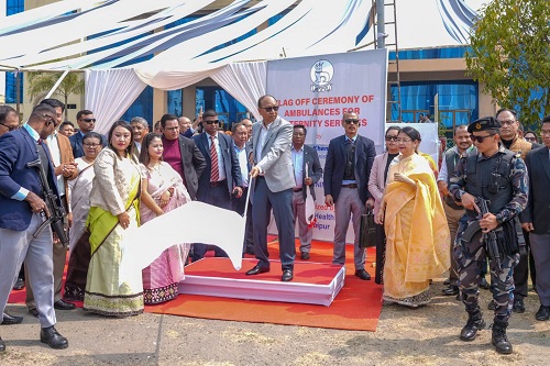 HPV vaccination drive launched in Manipur; CM flags off 33 ambulances