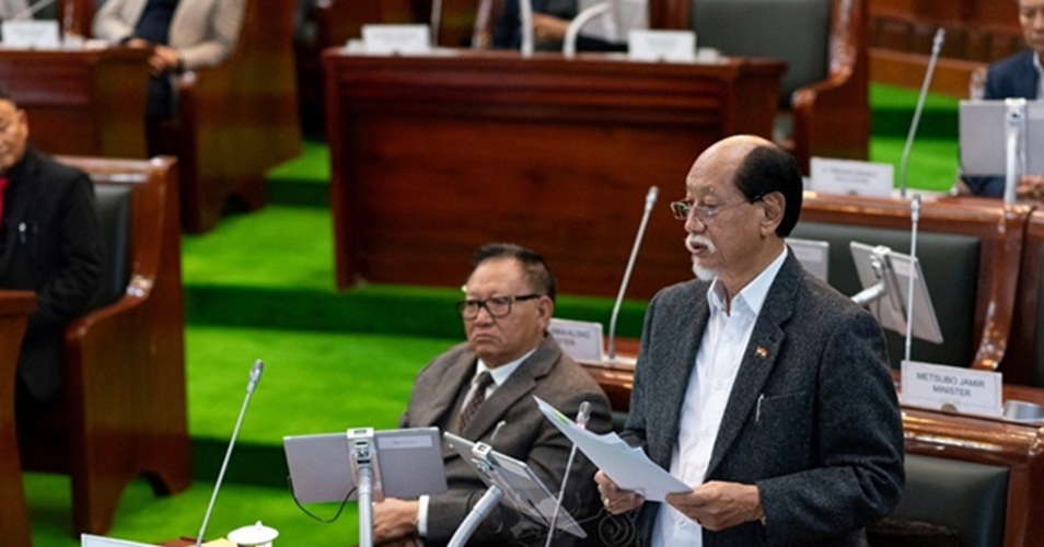 Nagaland CM Neiphiu Rio during the Assembly session on Tuesday (DIPR/X)