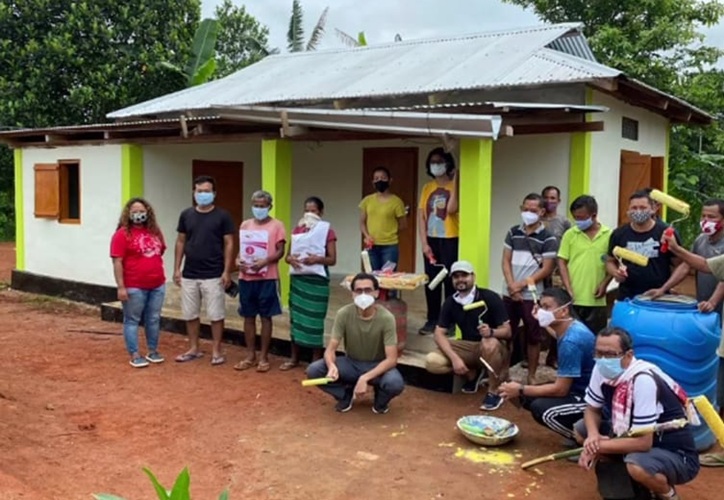 Meghalaya IAS officer celebrates Holi by painting PMAY beneficiary’s home